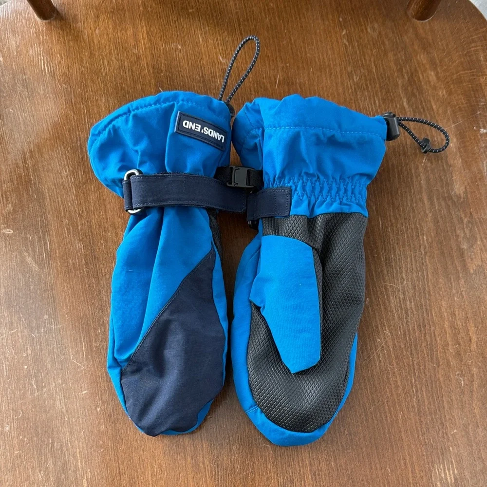 Lands' End Blue Winter Mittens